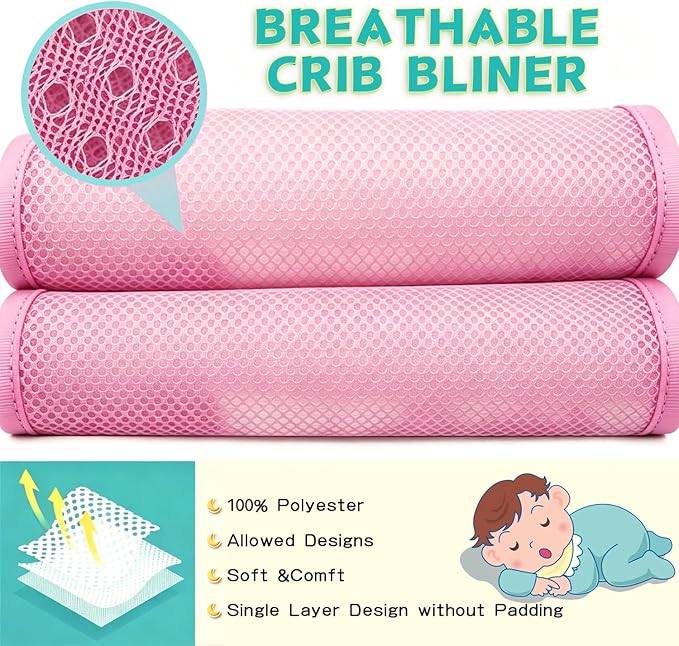 Toddlers' Bed Rail Protecter,Easy InstallEnhanced Safety Mostly Fit (4PC-Pink)