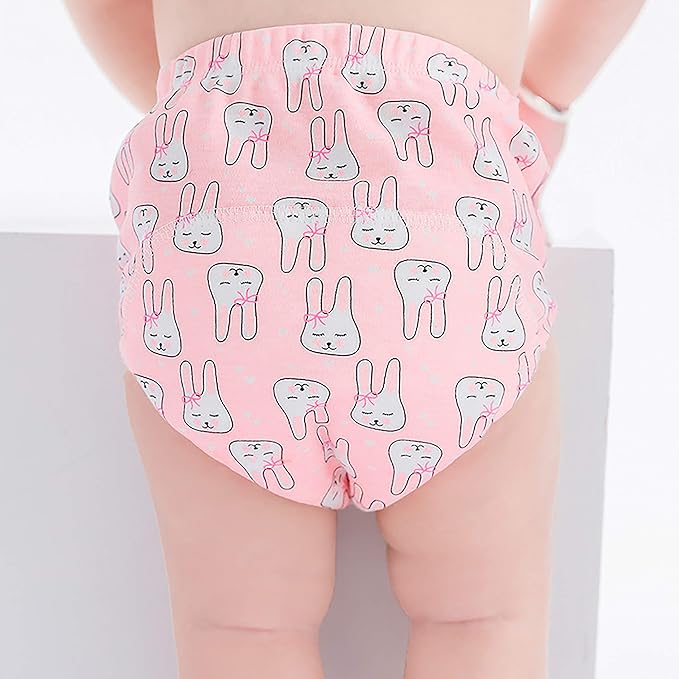 Potty Training Underwear for Girls Boys Potty Training Pants (4T,Pink)