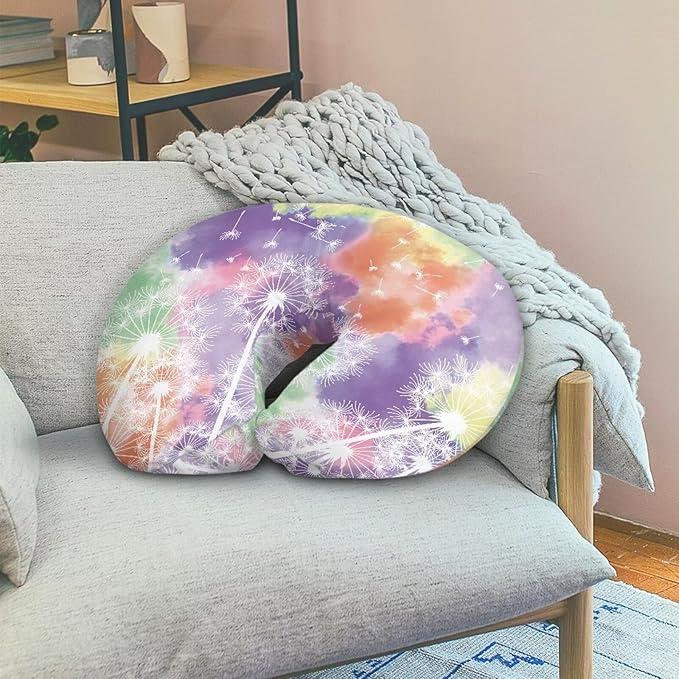 Colorful Pattern and Flower Nursing Pillow Cover for Baby Boy Girl Slipcover for Breastfeeding Pillows, Soft and Stretchy Safely Breastfeeding Pillow Cover