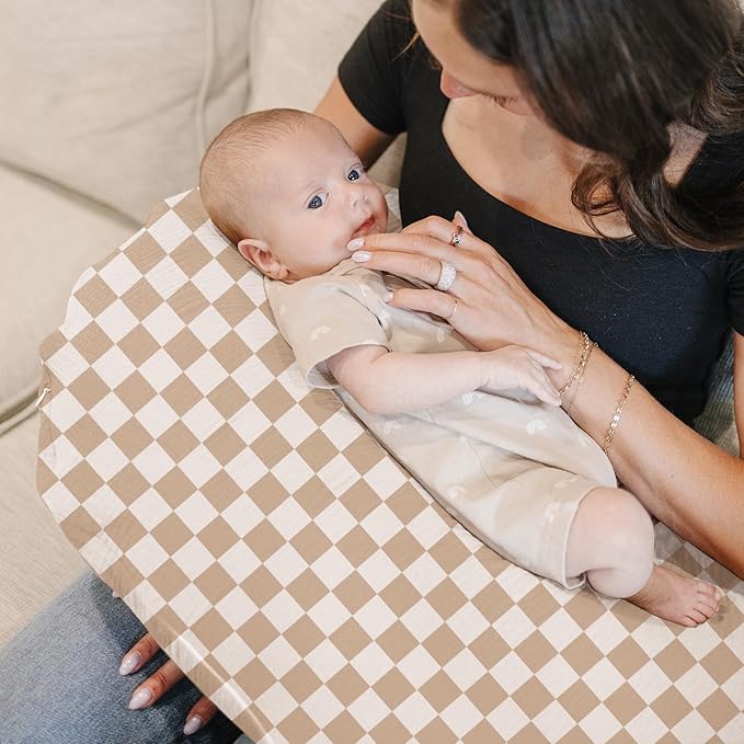 Konssy Muslin Nursing Pillow Covers, 100% Cotton Soft & Adorable Covers for Breastfeeding Pillows, Slipcovers for Newborn Baby Boys & Girls