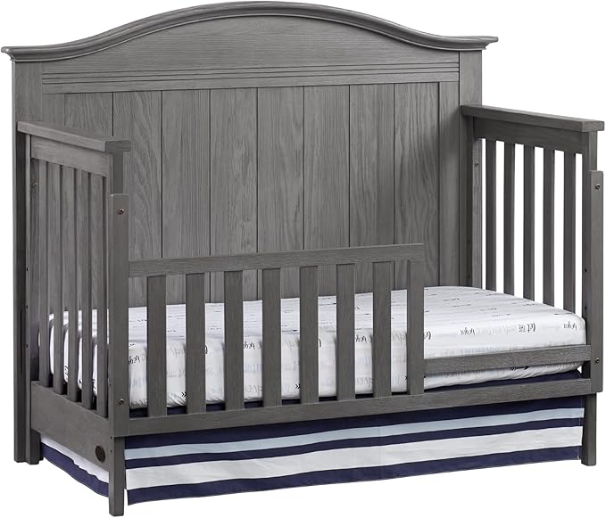 Soho Baby Chandler Crib to Toddler Bed Guard Rail Conversion Kit, Graphite Gray, GreenGuard Gold Certified