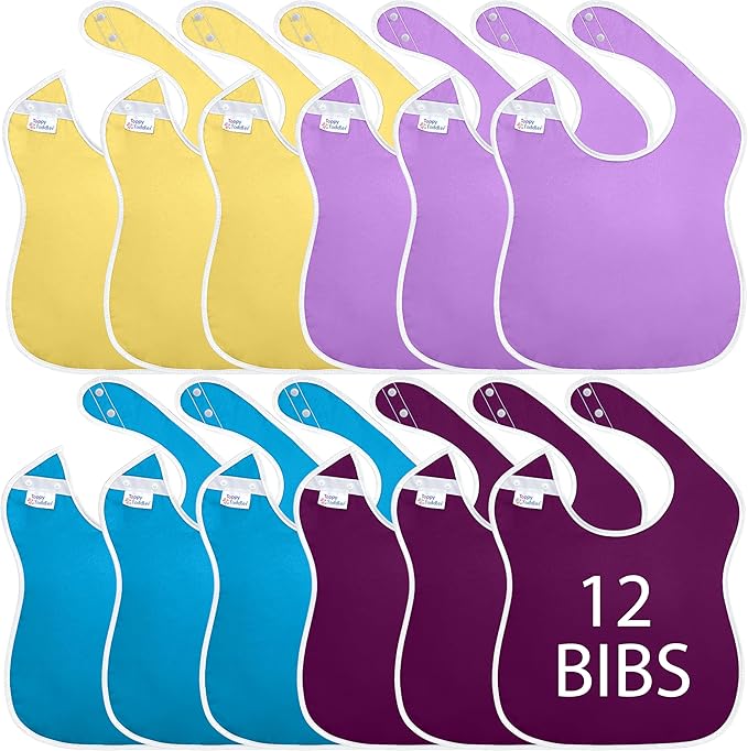 Large Waterproof Baby Bibs for 1-4 years old – Lightweight, Soft & Durable Bibs for Girls and Boys