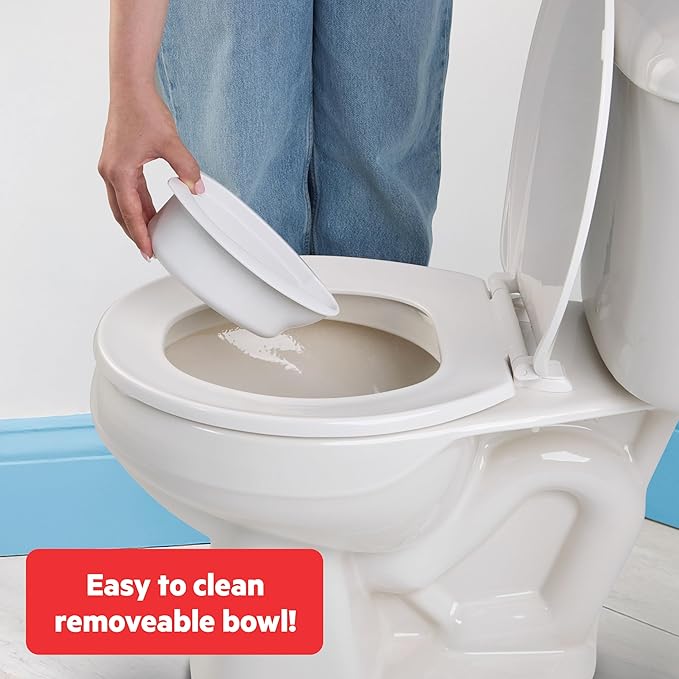 Bright Starts Disney Junior Mickey Mouse My Size Potty Training Toilet, Toddler Potty Chair with Flushing & Cheering Sounds, Removable Seat with Splash Guard & Handles, Ages 18+ Months, Up to 50 lbs
