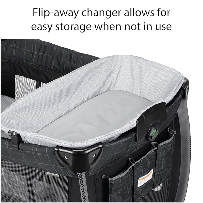 Safety 1st Play-and-Stay Play Yard, Easy fold, Full-Size Play Yard with Removable Full Bassinet, Dunes Edge