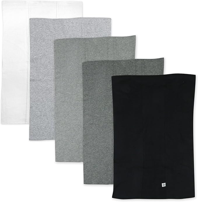 Tri-fold Knit Burp Cloths Soft Absorbent 100% Organic Cotton for Baby Boys, Girls
