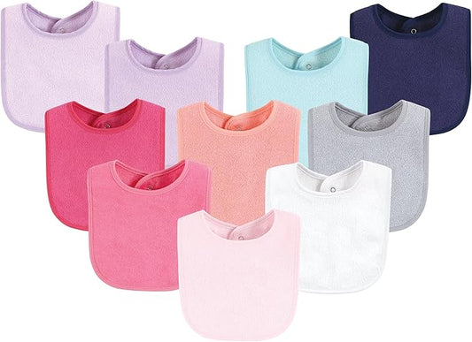 Hudson Baby Unisex Baby Drooler Bib With Waterproof Lining