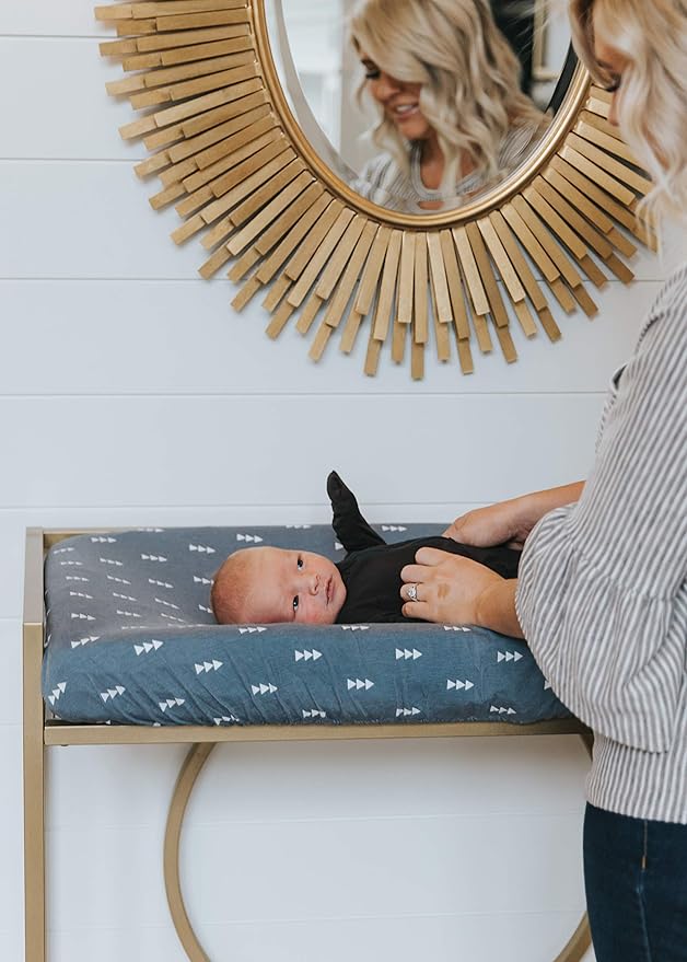 Copper Pearl Premium Knit Changing Pad Cover Soft, Stylish, and Universal Fit for All Standard Diaper Changing Pads, Trendy Design Changing Pad Covers, North