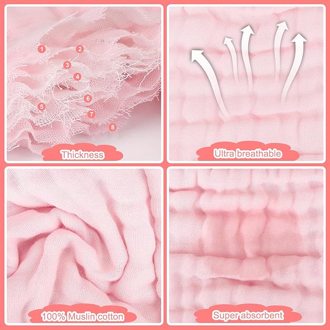 Accmor Muslin Baby Bibs, 6 Pack Soft Cotton Baby Bandana Drool Bibs for Boys Girls Teething and Drooling