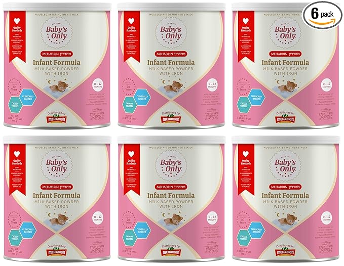 Baby's Only Baby Formula, Complete Nutrition Infant Formula, Milk Based Powder with Iron, Vitamin E, Vitamin D, Easy to Digest Infant Formula for Newborn to 12 Months Old, 21 oz, Value Can 6 Pack