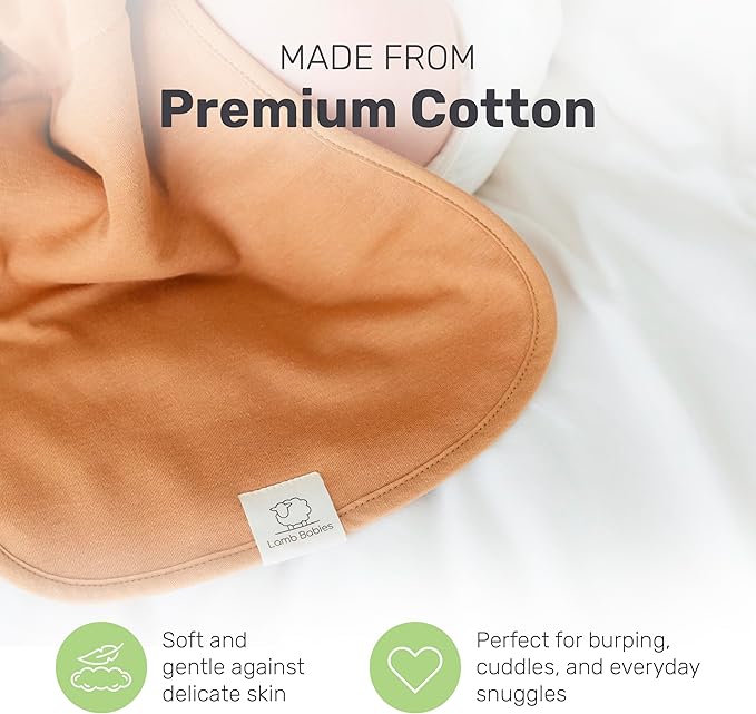 Posh Baby Cotton Burp Cloths, Absorbent, Lightweight, and Gentle Cotton for Mess-Free Moments, Baby Burp Cloths for Boys and Girls An Essential Addition to Every Parent's Diaper Bag
