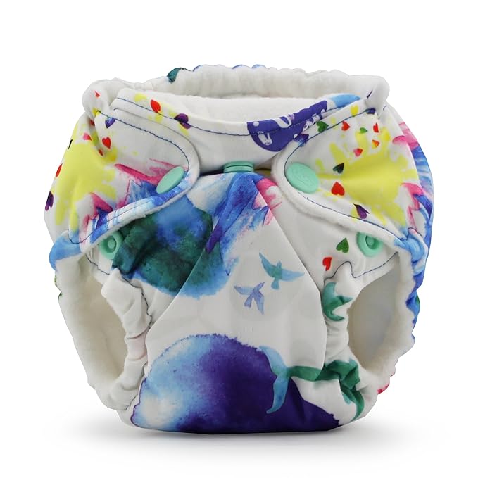 Kanga Care Lil Joey Newborn All in One AIO Cloth Diaper (2pk) Lava 4-12lbs