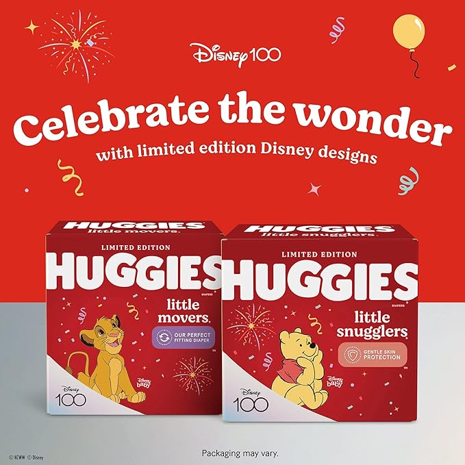 Huggies Little Snugglers Baby Diapers, Size Newborn (up to 10 lbs), 31 Ct, Newborn Diapers (Pack of 2)