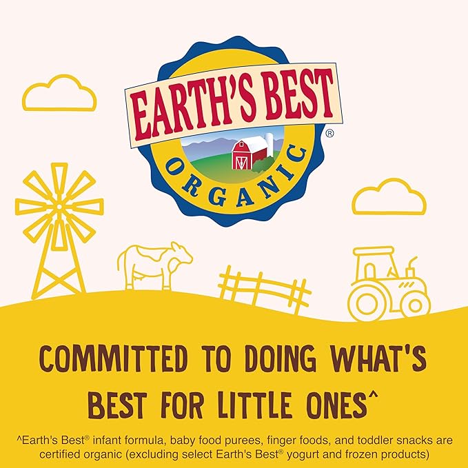 Earth's Best Organic Baby Food, Dissolvable Teething Snack for Babies 6 Months and Older, Cheddar Cheese Crunchy Sticks, .56 oz Pack (Pack of 5)