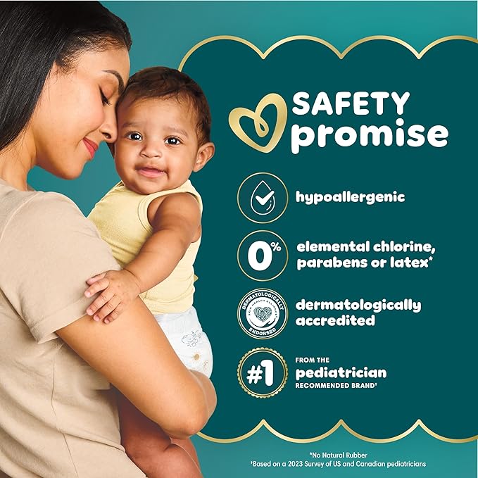 Pampers Swaddlers Diapers, Size 3 (13-26 lbs), 26 Count, Absorbent, Keeps Baby Dry and Comfortable, Skin Safe Disposable Baby Diaper (Packaging May Vary)
