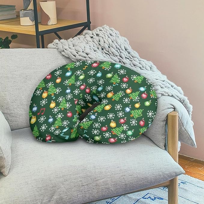 Christmas Tree Breastfeeding Pillow Cover Nursing Cover for Newborn Girls Boys Super Soft and Comfortable Slipcover Gift, 2 Packs