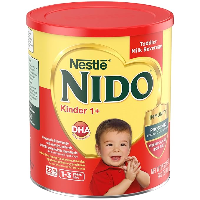 Nido NESTLE Kinder 1+ Powdered Milk Beverage 1.76 lb. Canister (Pack of 2)