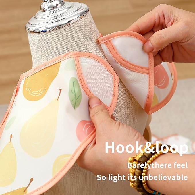 Feeding Bibs for Baby,3 Pack-Waterproof & Easy Clean Baby Bibs for Eating,Toddlers & Infant,Reversible Pockets