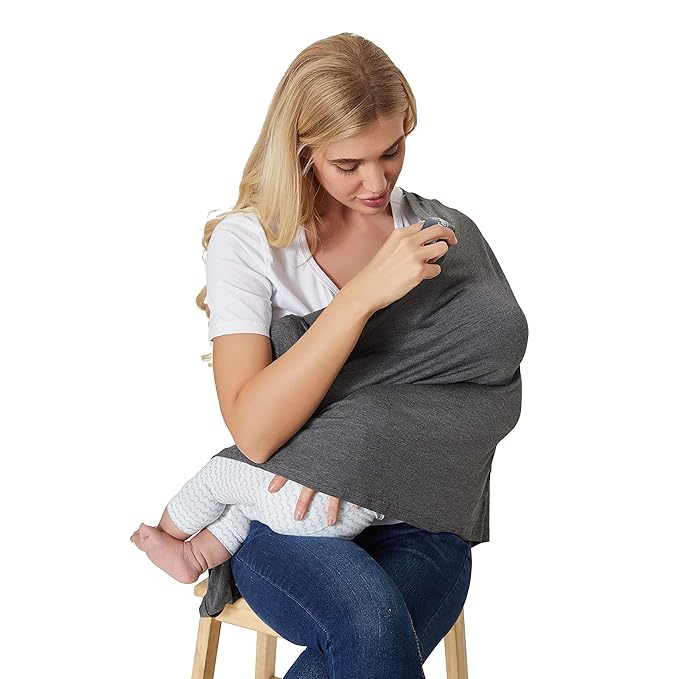 NeoTech Care Baby Nursing Cover Breastfeeding Scarf | Soft Fabric (Blue)
