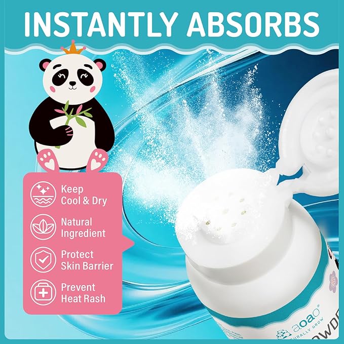 Baby Body Powder | Cornstarch + Lavender Pollen Formula, Gentle Care & Rash Prevention, Talc-Free, Soothing & Moisture-Absorbing, Newborn Essential, Suitable for Sensitive Skin, 100g/3.5oz (2pack)