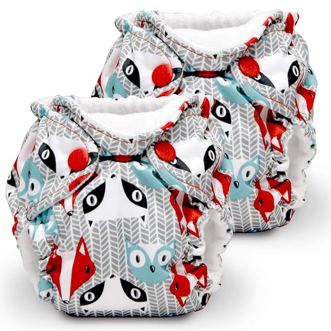Kanga Care Lil Joey Newborn All in One AIO Cloth Diaper (2pk) Clyde 4-12lbs