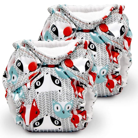 Kanga Care Lil Joey Newborn All in One AIO Cloth Diaper (2pk) Clyde 4-12lbs