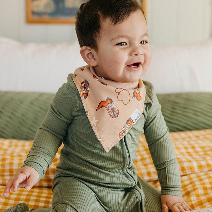 Copper Pearl Baby Bandana Bibs, 4 Pack