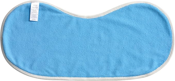 Kiddologic Baby Burp Cloth, Triple Protection, 2 Layers Soft Absorbent Terry, Waterproof Inner Lining, Large Size and Curved Design for Extra Coverage, Newborn/Infant Boy Burping Rag, Sky Blue