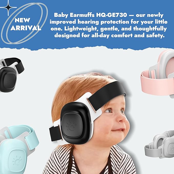 Baby Noise-Cancelling Earmuffs – 2025 Release, Adjustable & Certified Hearing Protection (3–48 Months)