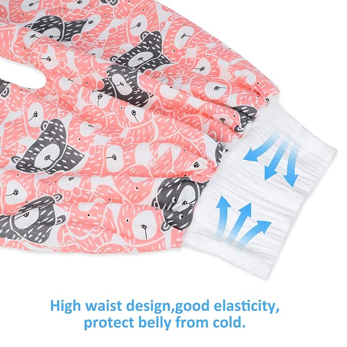 2 Packs Waterproof Diaper Pants Potty Training Cloth Diaper Pants for Baby Boy and Girl Night Time Pink