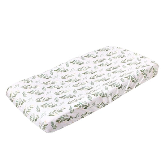 Copper Pearl Premium Knit Changing Pad Cover Soft, Stylish, and Universal Fit for All Standard Diaper Changing Pads, Trendy Design Changing Pad Covers, Fern