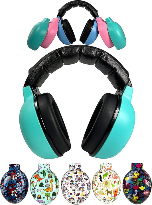 ZIPZ Baby & Toddler Earmuffs - ANSI-Certified Noise Protection, Audiologist-Recommended, Interchangeable Shells (0-4 Yrs)