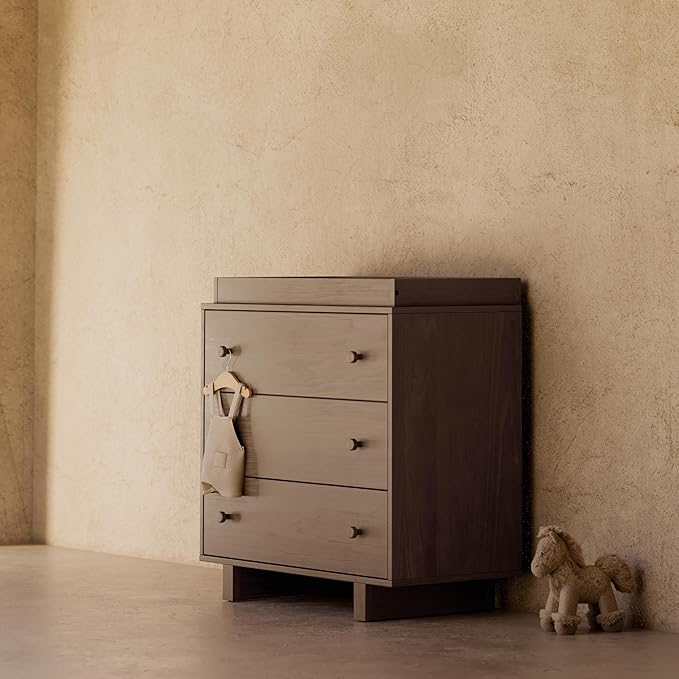 Storkcraft Texas 3 Drawer Chest with Removable Changing Table Topper (Hazelnut) – GREENGUARD Gold Certified Baby Dresser, Interlocking Drawer System for Nursery & Kids’ Bedroom Dresser