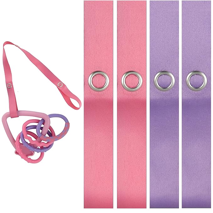 PBnJ baby Toy Saver Strap Holder Leash Secure Accessories Pink/Lavender - 4pc