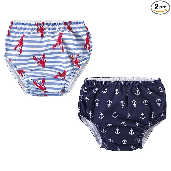 Hudson Baby Unisex Baby Swim Diapers, Anchors, 4 Toddler