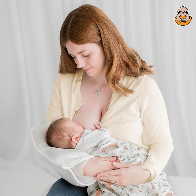 Baby Feeding Arm Pillow – Nursing Arm Pillow for Breastfeeding & Bottle Feeding, Portable Travel Nursing Pillow, Ergonomic Arm Support + Baby Head & Neck Support for Newborn & Infant, Washable