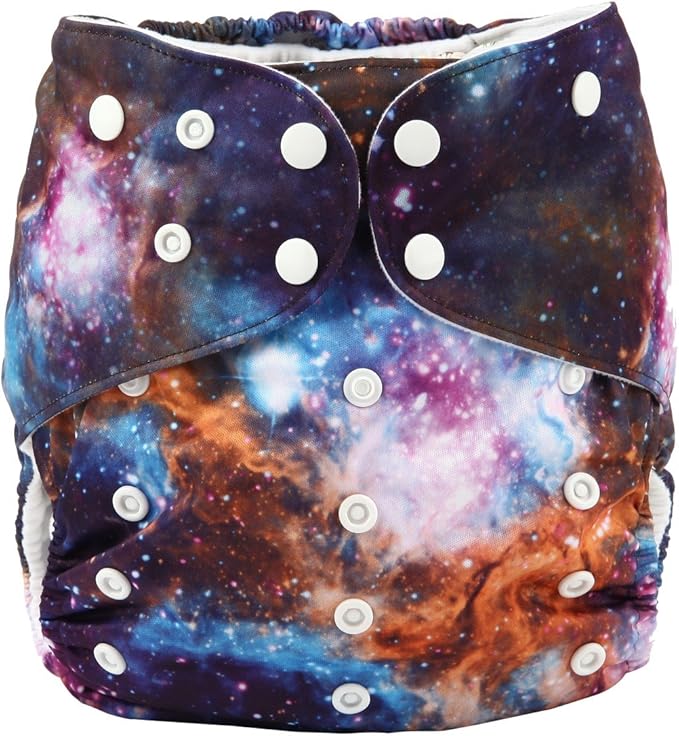 2 to 7 Years Old Junior Big Cloth Diaper,Nappy,Pocket Reusable Washable,Baby Kids Toddler (Solar System)