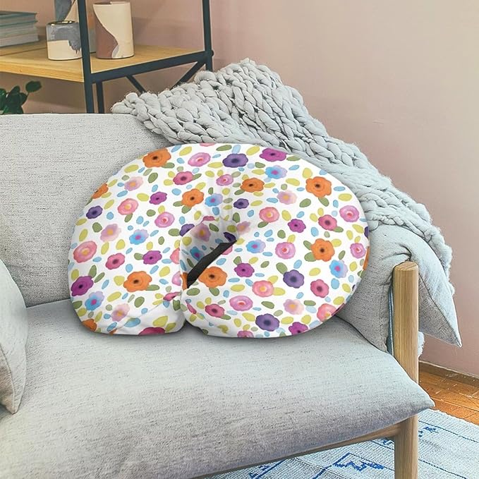 Nursing Pillow Cover Slipcover Colorful Floral Soft Maternity Breastfeeding Newborn Infant Feeding Cushion Cover Breathable Breastfeeding Cover
