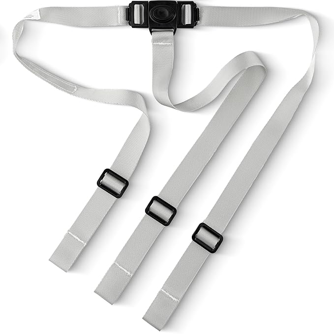 Today's Kids High Chair Straps Replacement Compatible with IKEA Antilop High Chair - Heavy Duty 3 Point Harness Seat Belt, Adjustable Durable Polyester, Soft & Comfortable on Baby's Skin - Gray