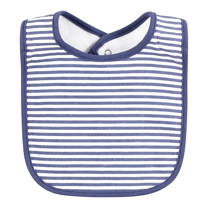 Hudson Baby Infant Boy Cotton Bibs, Construction Work, One Size