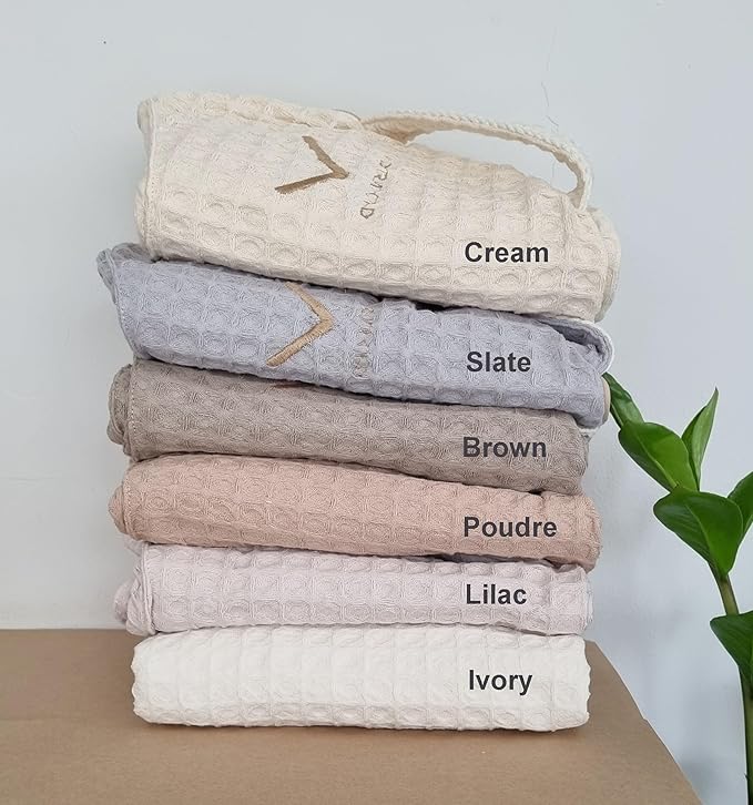 Organic Cover for Nursing Pillow • Premium Quality 100% Cotton Oeko-Tex Standard • Case for Breastfeeding and Bottle Feeding Pillow • Soft and Breathable • Only Cover (Brown Waffle)