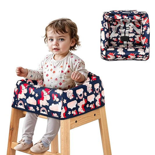 High Chair Cover for Baby Restaurant: Sprouterie Baby High Chair Covers for Restaurant Highchair with Safety Harness Stain and Slip Resistant Waterproof Portable for Outdoor Indoor Eating (undefined)