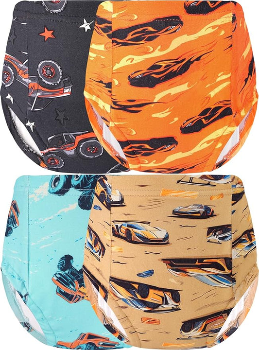 Boys Potty Training Underwear Pee Pants Cotton Absorbent Leak Resistant 4-Pack For Toddler 2t 3t 4t 5t 6 7 8 10
