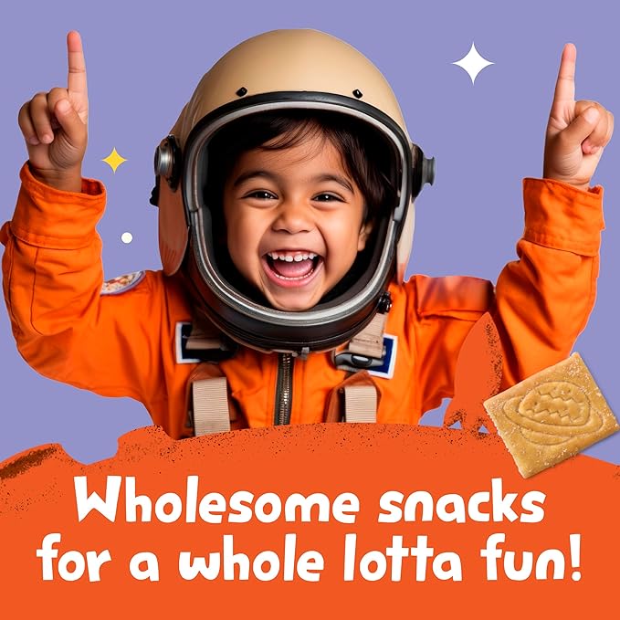 Get'ems! from Gerber, Snacks for Kids, Maple Space Crackers Snacks for Kids, Made with Real Veggies & Fruits, Iron & Vitamin E - 4 pack