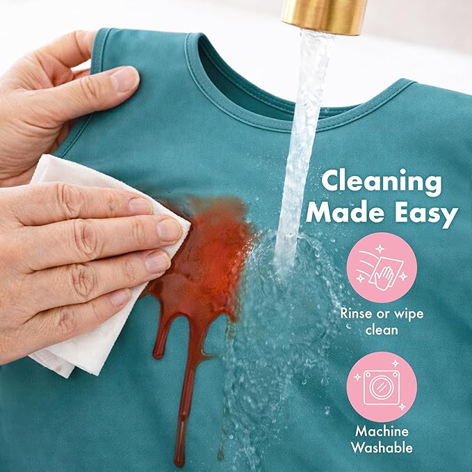BapronBaby Ice Cream Truck Bapron - No Neck Tie Safer Bib for Baby & Toddler - Soft Waterproof Stain Resistant - Machine Washable - Sz Preschool 3-5yrs