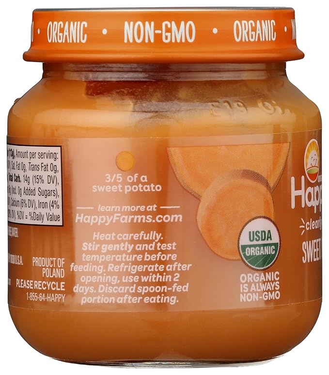 Happy Baby Organic Stage 1 Sweet Potatoes, 4 OZ