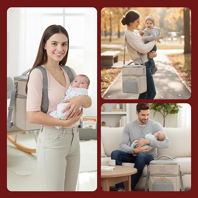 Castal Breast Pump Bag Spectra S1 S2–Insulated Spectra Pump Bag, Breastmilk Cooler Bag with Ice Pack–Leak-Proof Double Layer Breast Pump Travel Bag (Black)