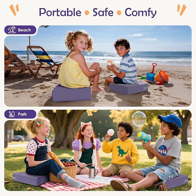 Booster Seat for Kitchen Chair Dining Table with Comfy Backrest Pillow and Adjustable Safety Buckles,Non-Slip Kid Toddler Booster Seat for Dining Table, PU Travel Baby Booster Cushion Chair