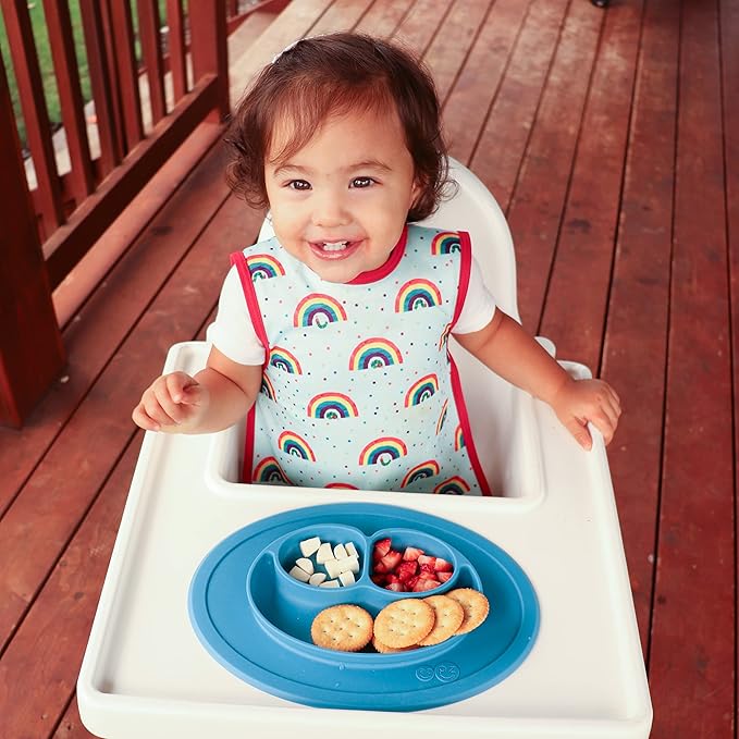 BapronBaby Eric Carle Rainbow Caterpillar Bapron - No Neck Tie Safer Bib for Baby & Toddler - Soft Waterproof Stain Resistant - Machine Washable - Sz Preschool 3-5yrs