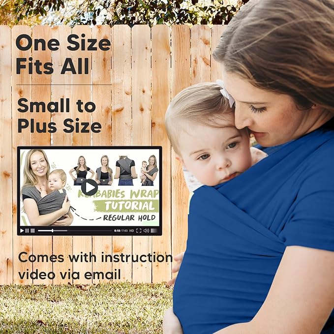 KeaBabies Portable Diaper Changing Pad and KeaBabies Baby Wrap Carrier - Waterproof Foldable Baby Changing Mat - All in 1 Original Breathable Baby Sling, Lightweight,Hands Free Baby Carrier Sling