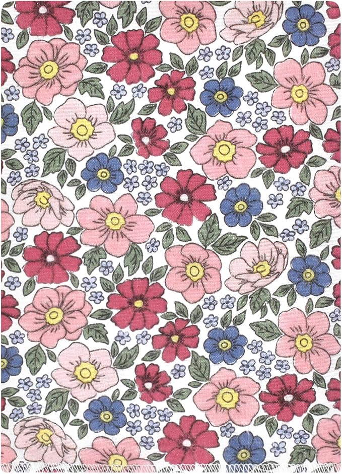 Hudson Baby Unisex Baby Cotton Flannel Burp Cloths Bundle, Pink Blue Pretty Floral, One Size